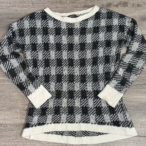 Express Monochrome Plaid Sweater